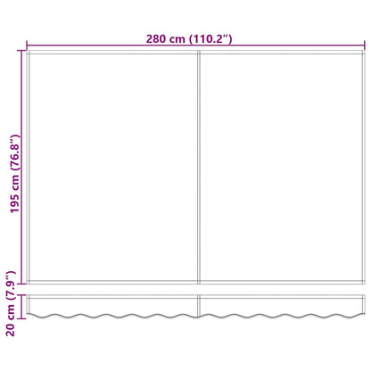 Zijde Frame Wit 300 X 200 Cm Polyester Met Pu-Coating Beige (Anthraciet Frame)