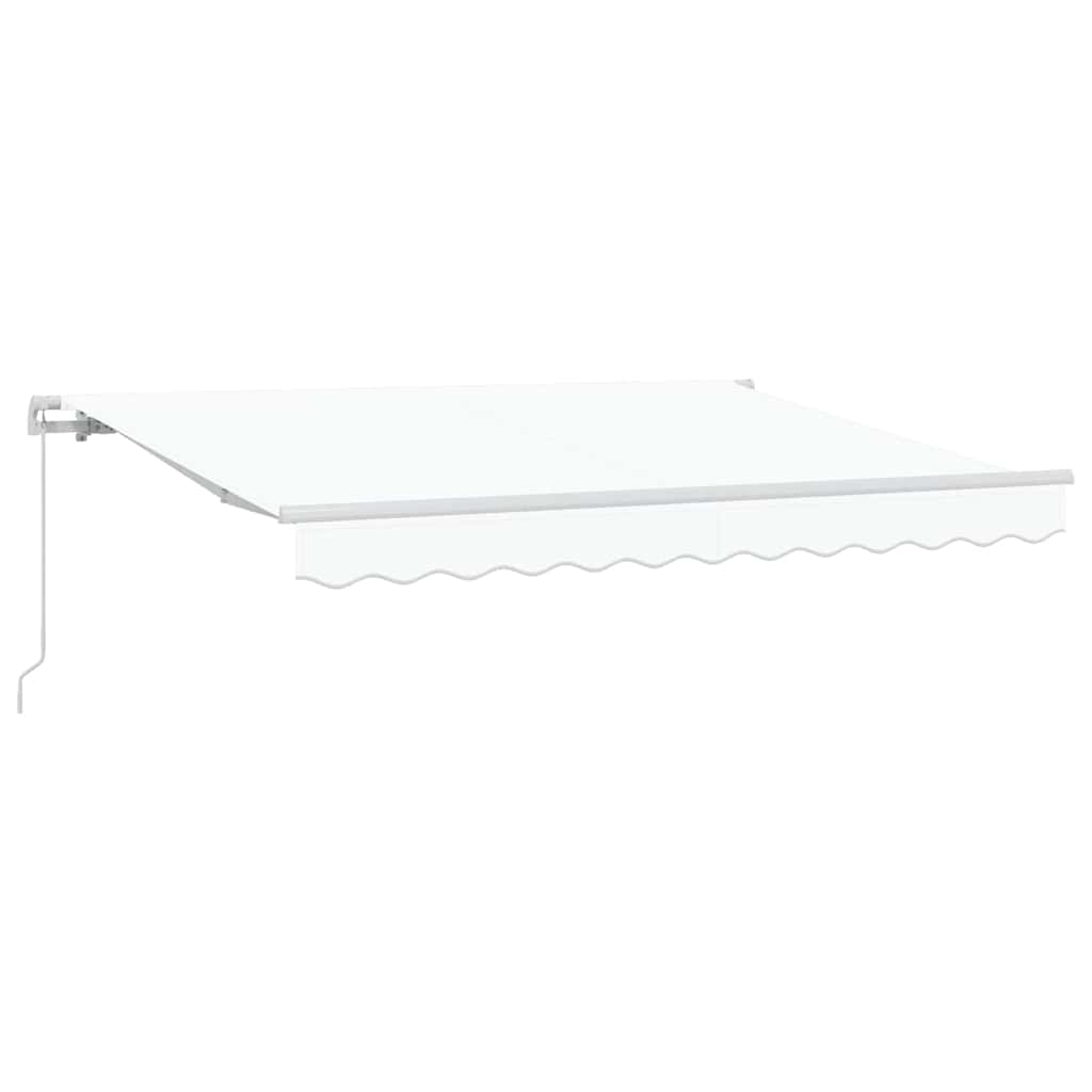 Inklapbaar Zonnescherm Wit 300 X 200 Cm Stof Beige (Anthraciet Frame)