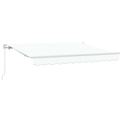 Inklapbaar Zonnescherm Wit 300 X 200 Cm Stof Beige (Anthraciet Frame)