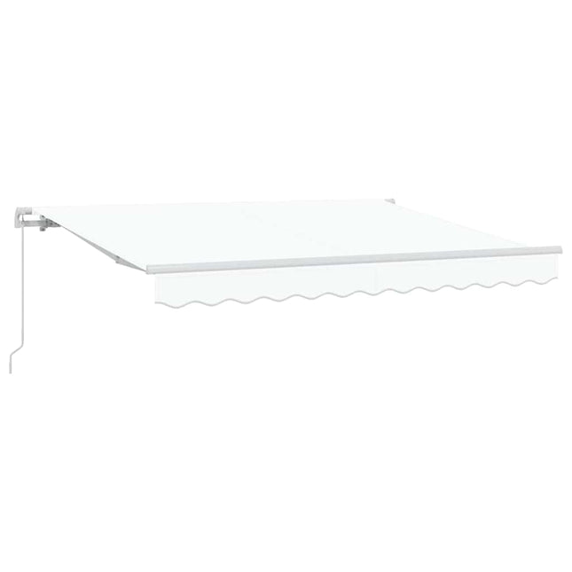 Inklapbaar Zonnescherm Wit 300 X 200 Cm Stof Beige (Anthraciet Frame)