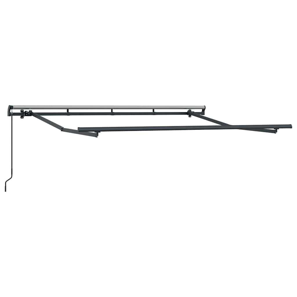 Inklapbaar Zonnescherm Wit 300 X 200 Cm Stof Beige (Anthraciet Frame)