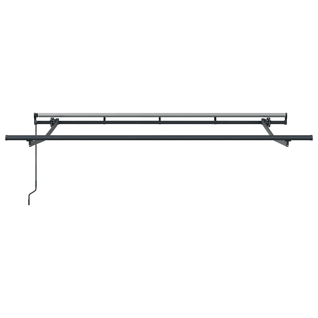 Inklapbaar Zonnescherm Wit 300 X 200 Cm Stof Beige (Anthraciet Frame)