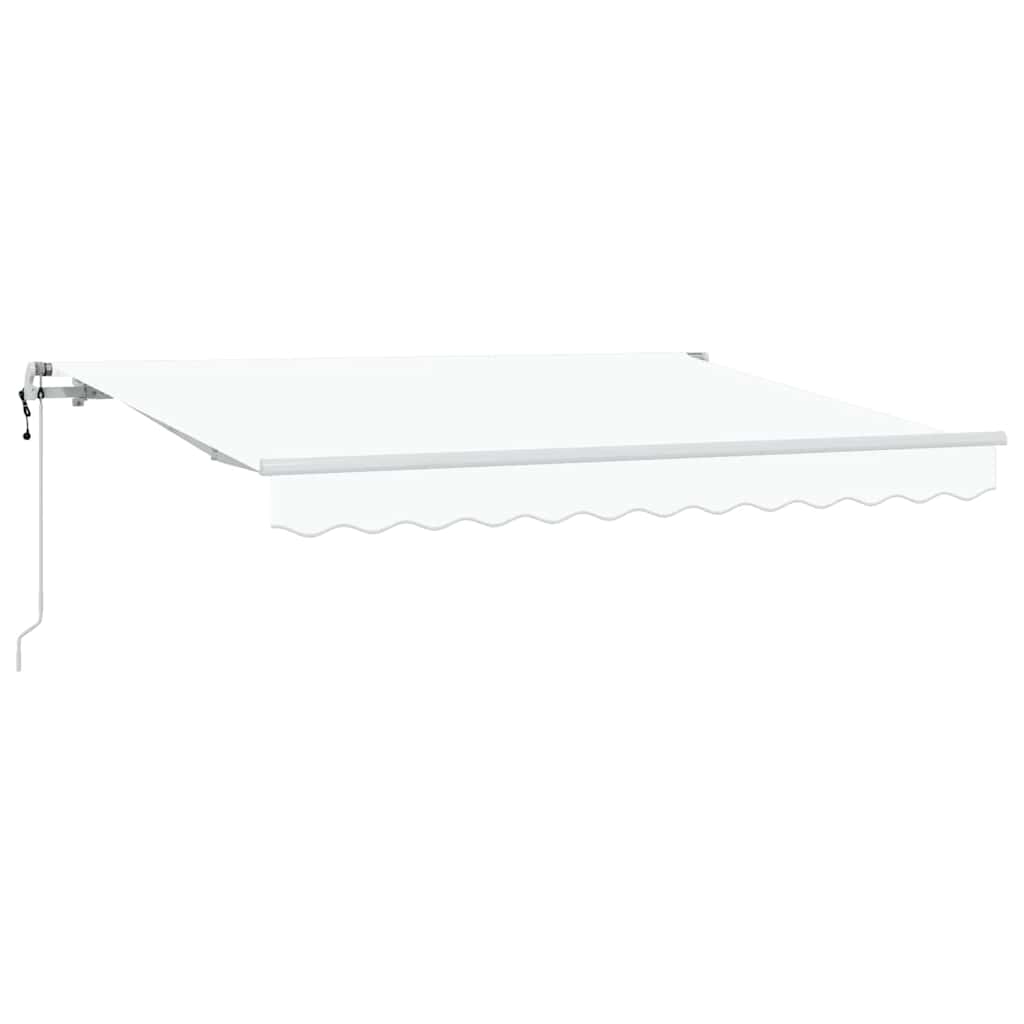 Inklapbaar Zonnescherm Wit 300 X 200 Cm Stof Beige (Anthraciet Frame)