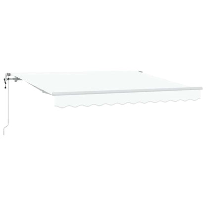 Inklapbaar Zonnescherm Wit 300 X 200 Cm Stof Beige (Anthraciet Frame)