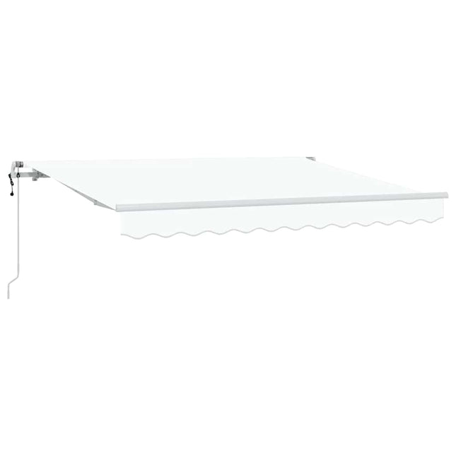Inklapbaar Zonnescherm Wit 300 X 200 Cm Stof Beige (Anthraciet Frame)