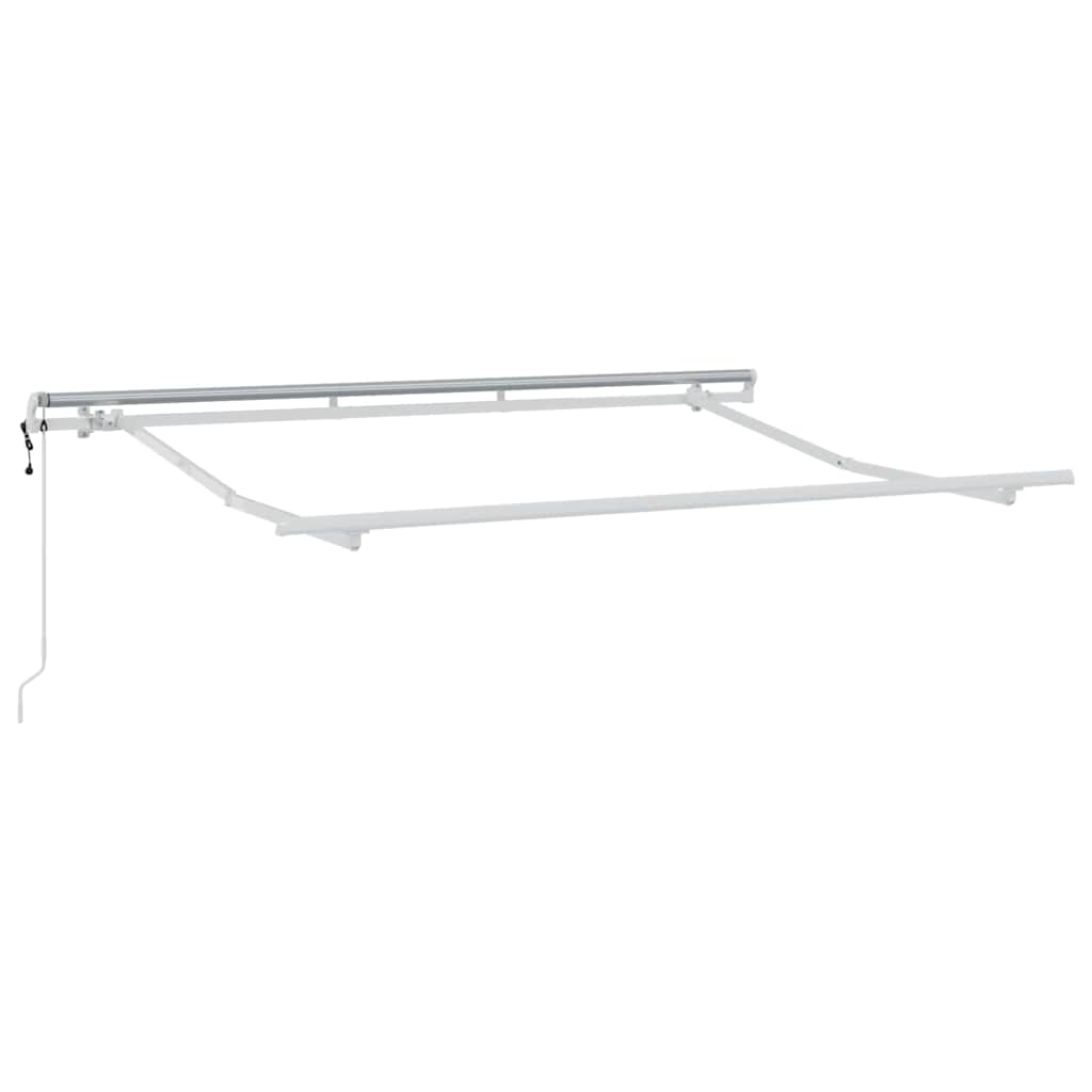 Inklapbaar Zonnescherm Wit 300 X 200 Cm Stof Beige (Anthraciet Frame)