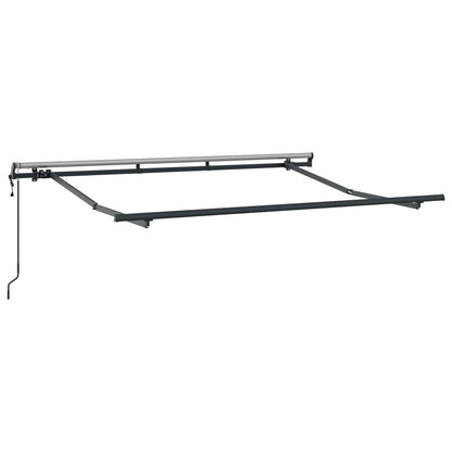 Inklapbaar Zonnescherm Wit 300 X 200 Cm Stof Beige (Anthraciet Frame)