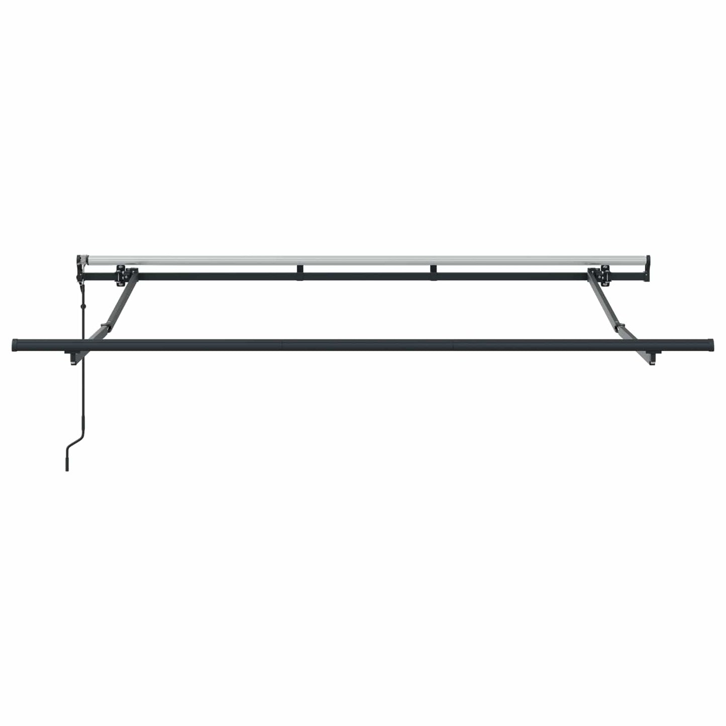 Inklapbaar Zonnescherm Wit 300 X 200 Cm Stof Beige (Anthraciet Frame)
