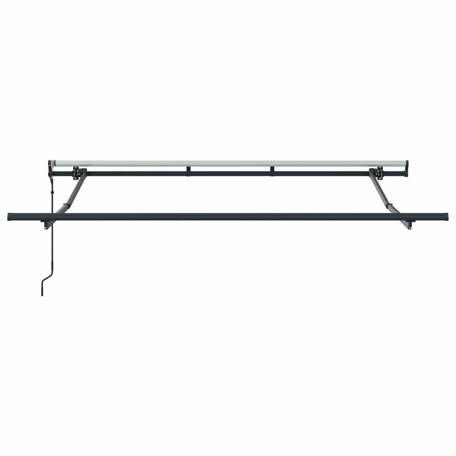 Inklapbaar Zonnescherm Wit 300 X 200 Cm Stof Beige (Anthraciet Frame)