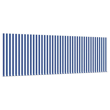 Inklapbaar Zonnescherm Blauw 350 X 200 Cm Stof Crème (Anthraciet Frame)