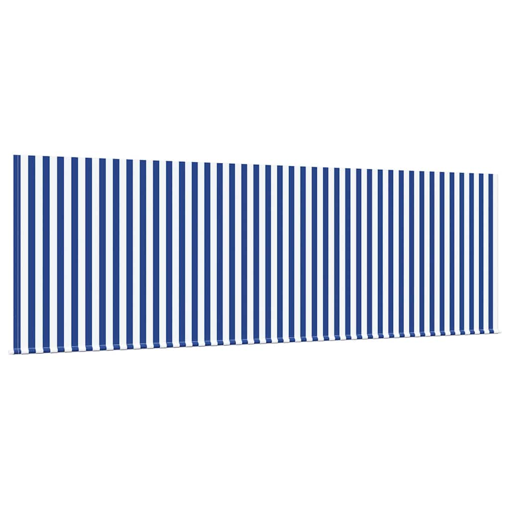 Inklapbaar Zonnescherm Blauw 350 X 200 Cm Stof Crème (Anthraciet Frame)