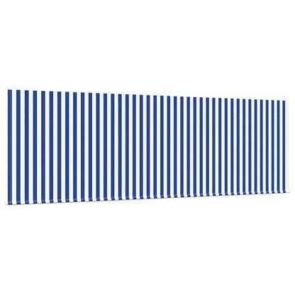 Inklapbaar Zonnescherm Blauw 350 X 200 Cm Stof Crème (Anthraciet Frame)