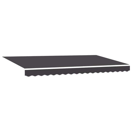 Inklapbaar Zonnescherm Antraciet 350 X 200 Cm Stof Antracietkleurig (Wit Frame)