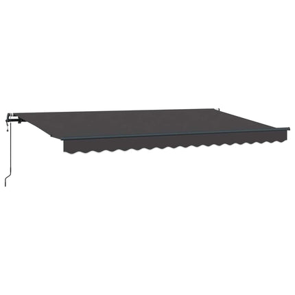 Inklapbaar Zonnescherm Antraciet 350 X 200 Cm Stof Anthraciet (Anthraciet Frame)
