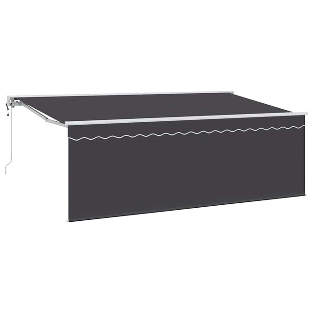 Inklapbaar Zonnescherm Antraciet 350 X 200 Cm Anthraciet (Anthraciet Frame)