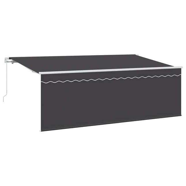 Inklapbaar Zonnescherm Antraciet 350 X 200 Cm Anthraciet (Anthraciet Frame)