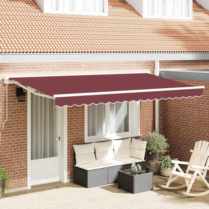 Uitschuifbare Luifel Bordeauxrood Bordeaux (Wit Frame)