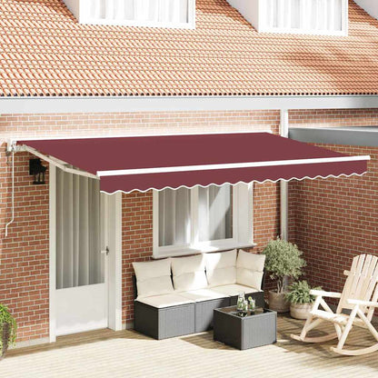 Uitschuifbare Luifel Bordeauxrood Bordeaux (Wit Frame)