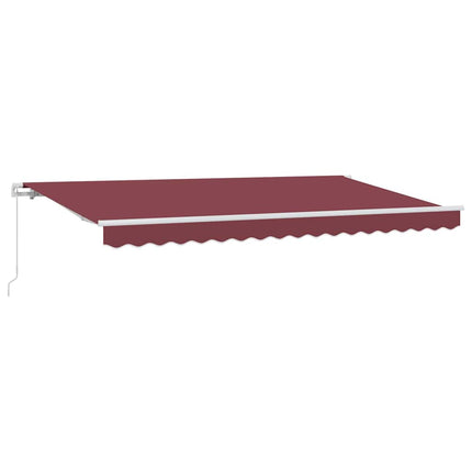 Inklapbaar Zonnescherm Bordeauxrood 350 X 200 Cm Stof Bordeaux (Wit Frame)
