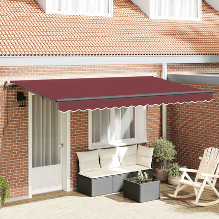 Inklapbaar Zonnescherm Bordeauxrood 250 X 200 Cm Stof Bordeaux (Anthraciet Frame)