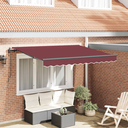 Inklapbaar Zonnescherm Bordeauxrood 250 X 200 Cm Stof Bordeaux (Anthraciet Frame)