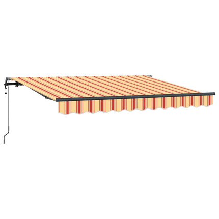 Inklapbaar Zonnescherm 350 X 200 Cm Stof Geel En Oranje (Anthraciet Frame)