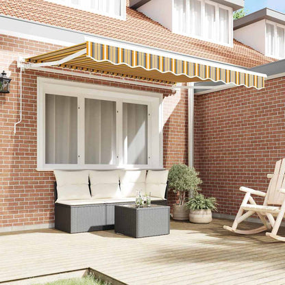 Zijde Frame En 350 X 200 Cm Polyester Met Pu-Coating Geel En Grijs (Wit Frame)