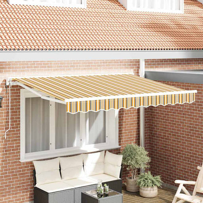Zijde Frame En 350 X 200 Cm Polyester Met Pu-Coating Geel En Grijs (Wit Frame)