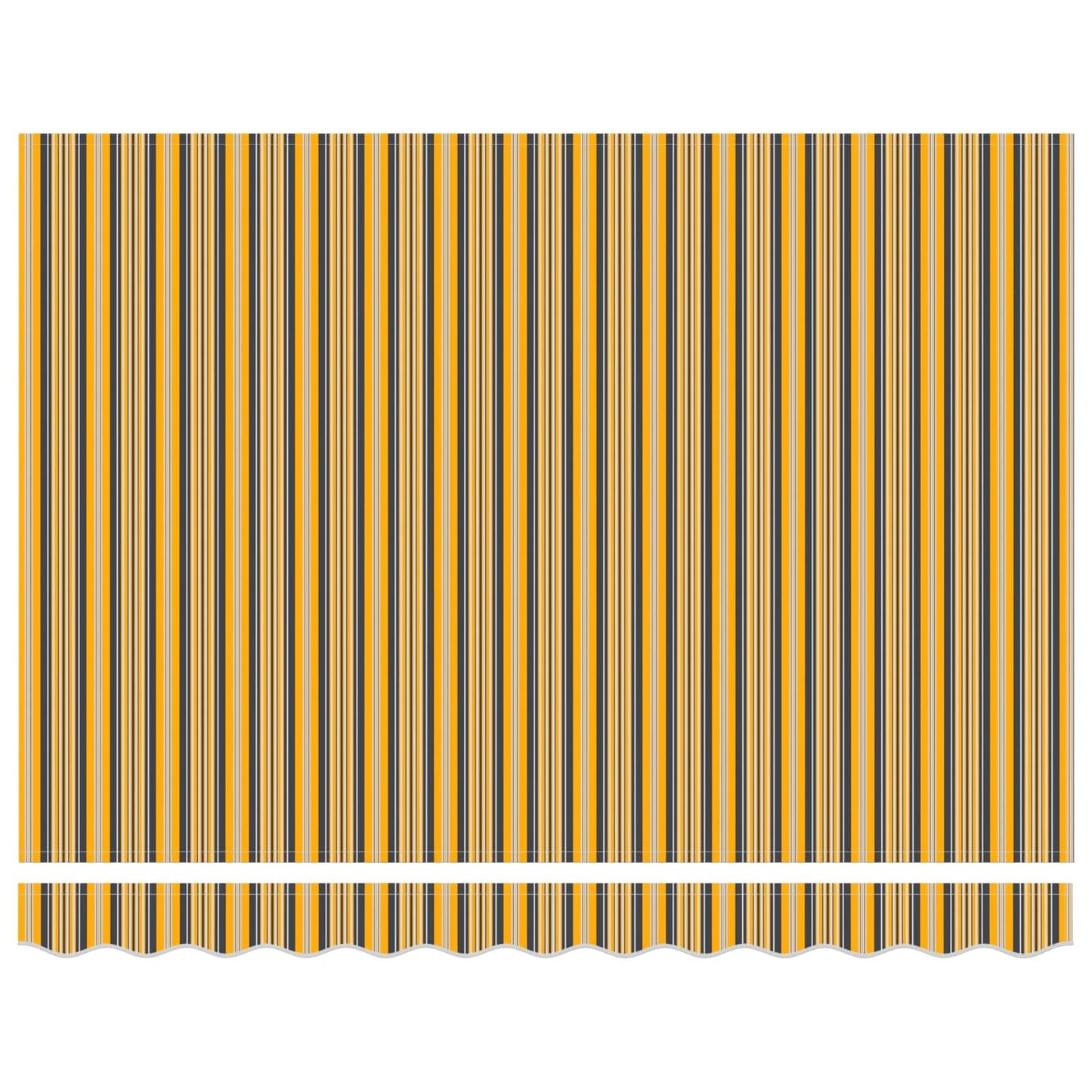 Inklapbaar Zonnescherm 350 X 200 Cm Stof Geel En Grijs (Anthraciet Frame)