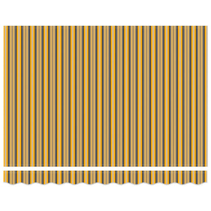 Inklapbaar Zonnescherm 350 X 200 Cm Stof Geel En Grijs (Anthraciet Frame)