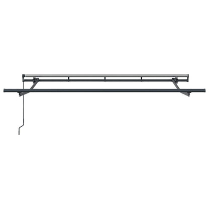 Inklapbaar Zonnescherm 350 X 200 Cm Stof Geel En Grijs (Anthraciet Frame)