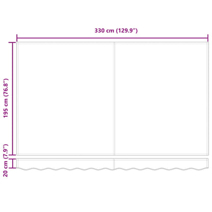 Inklapbaar Zonnescherm 350 X 200 Cm Stof Geel En Grijs (Anthraciet Frame)