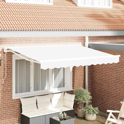 Uitschuifbare Luifel Wit Wit (Wit Frame)