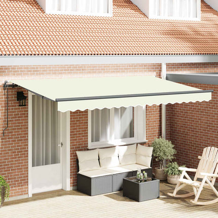 Inklapbaar Zonnescherm Beige 300 X 200 Cm Stof