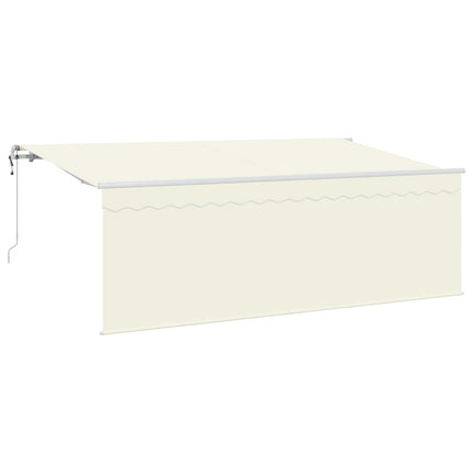 Inklapbaar Zonnescherm Crème 400 X 200 Cm Crème (Anthraciet Frame)