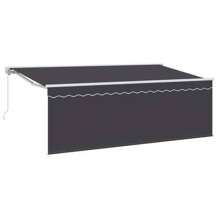 Inklapbaar Zonnescherm Antraciet 400 X 200 Cm Anthraciet (Anthraciet Frame)
