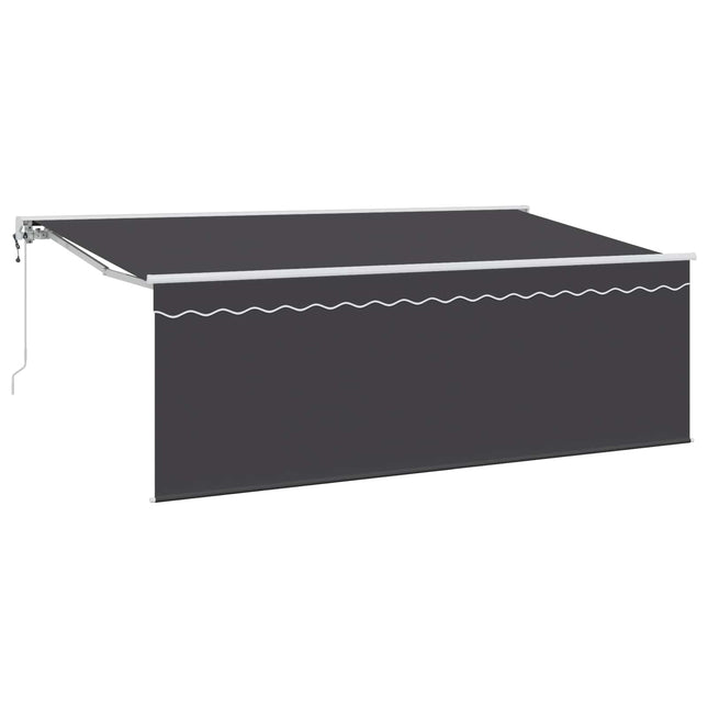 Inklapbaar Zonnescherm Antraciet 400 X 200 Cm Anthraciet (Anthraciet Frame)