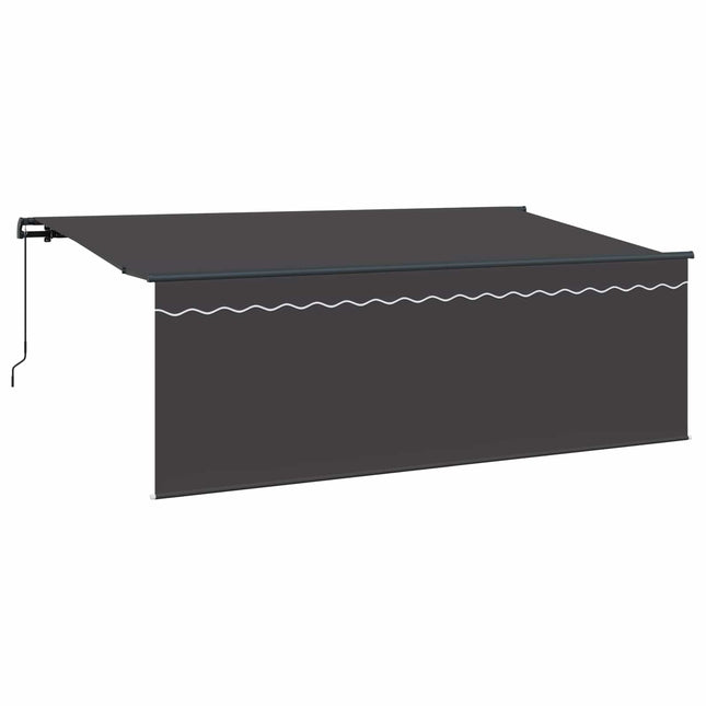 Inklapbaar Zonnescherm Antraciet 400 X 200 Cm Anthraciet (Anthraciet Frame)