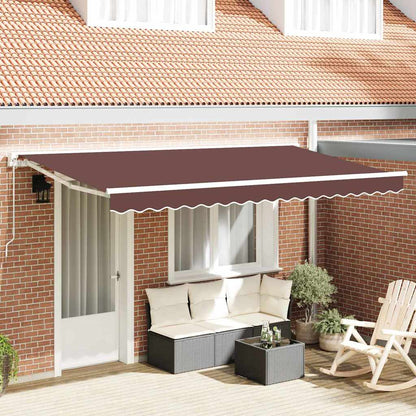 Uitschuifbare Luifel Bruin Bruin (Wit Frame)