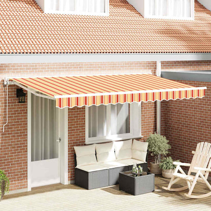Zijde Frame Multikleur 300 X 200 Cm Polyester Met Pu-Coating Geel En Oranje (Wit Frame)