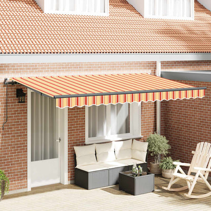 Inklapbaar Zonnescherm 300 X 200 Cm Stof Geel En Oranje (Anthraciet Frame)