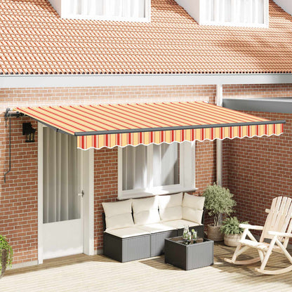 Inklapbaar Zonnescherm 300 X 200 Cm Stof Geel En Oranje (Anthraciet Frame)