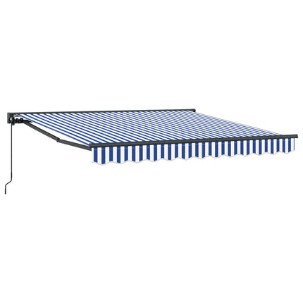 Zijde Frame En 300 X 250 Cm Polyester Met Pu-Coating Blauw En Wit (Anthraciet Frame)