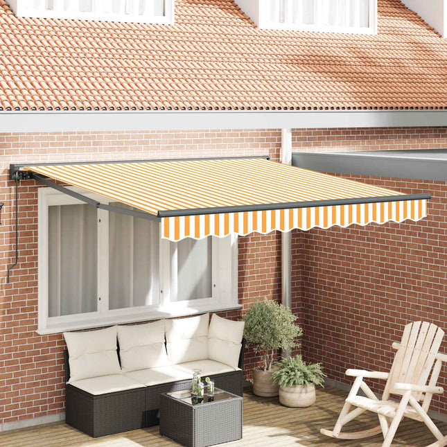 Zijde Frame En 300 X 250 Cm Polyester Met Pu-Coating Geel En Wit (Antraciet Frame)