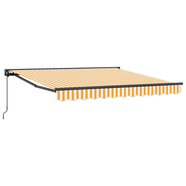 Zijde Frame En 300 X 250 Cm Polyester Met Pu-Coating Geel En Wit (Antraciet Frame)