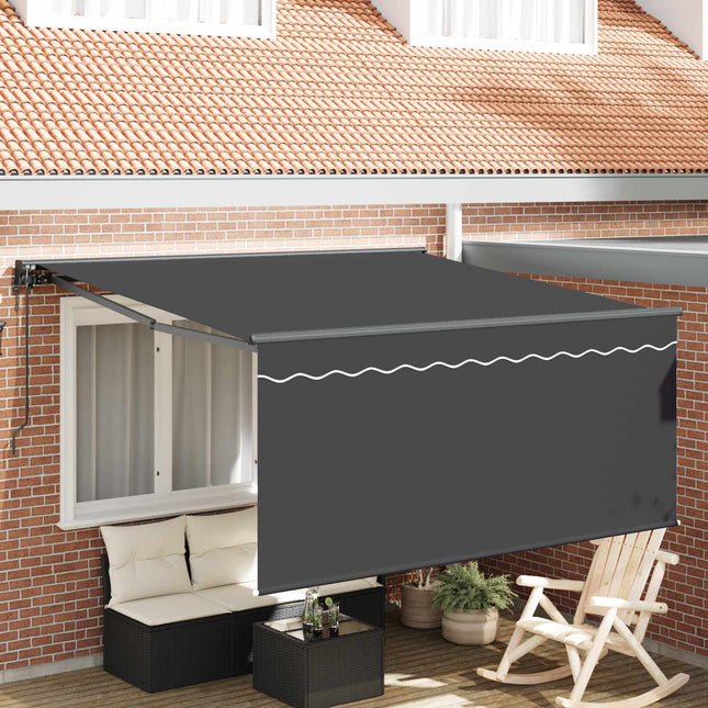 Inklapbaar Zonnescherm Antraciet 300 X 250 Cm Anthraciet (Anthraciet Frame)