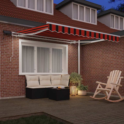 Uitschuifbare Luifel Oranje En Bruin Oranje/Zwart/Geel