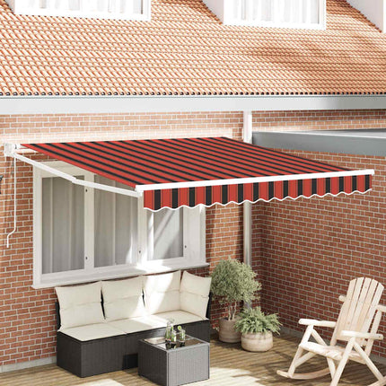 Uitschuifbare Luifel Oranje En Bruin 300 X 250 Cm Oranje/Zwart/Geel