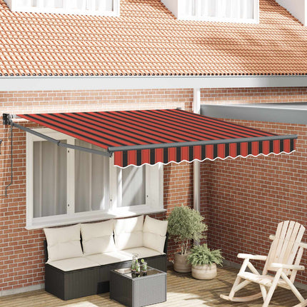 Uitschuifbare Luifel Oranje En Bruin 300 X 250 Cm Oranje/Zwart/Geel