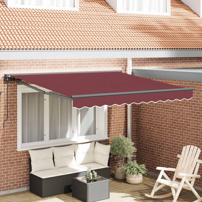 Zijde Frame Bordeauxrood 450 × 300 Cm Polyester Met Pu-Coating Bordeaux (Anthraciet Frame)
